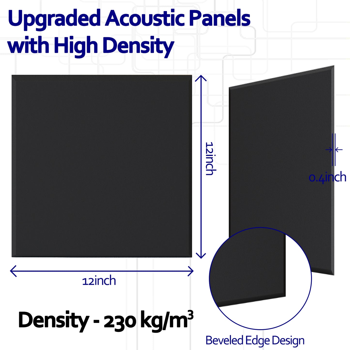 Bubos Square Acoustic Panels Black
