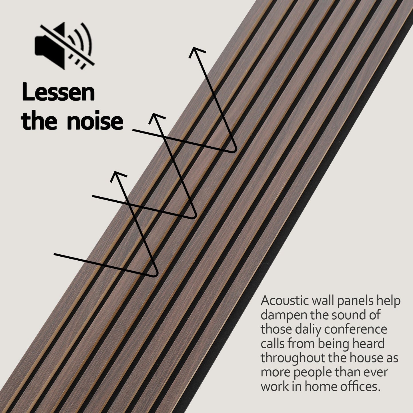 Bubos 2pcs Acoustic Panels Wood Soundproof panels Feed
