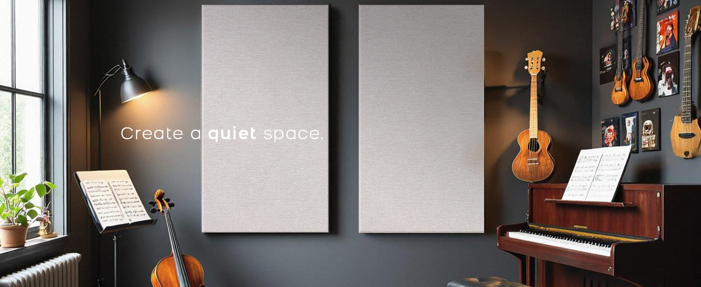 BUBOS 2 PCS Fabric Acoustic Panels,47.2''x23.6''