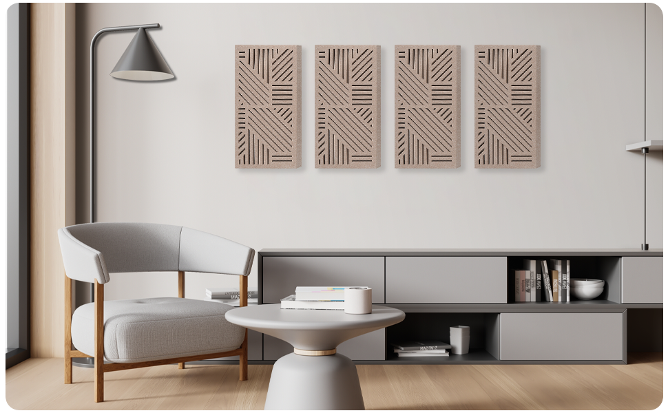BUBOS 4 PACK Thickened Acoustic Panels, 23.6''x11.8''