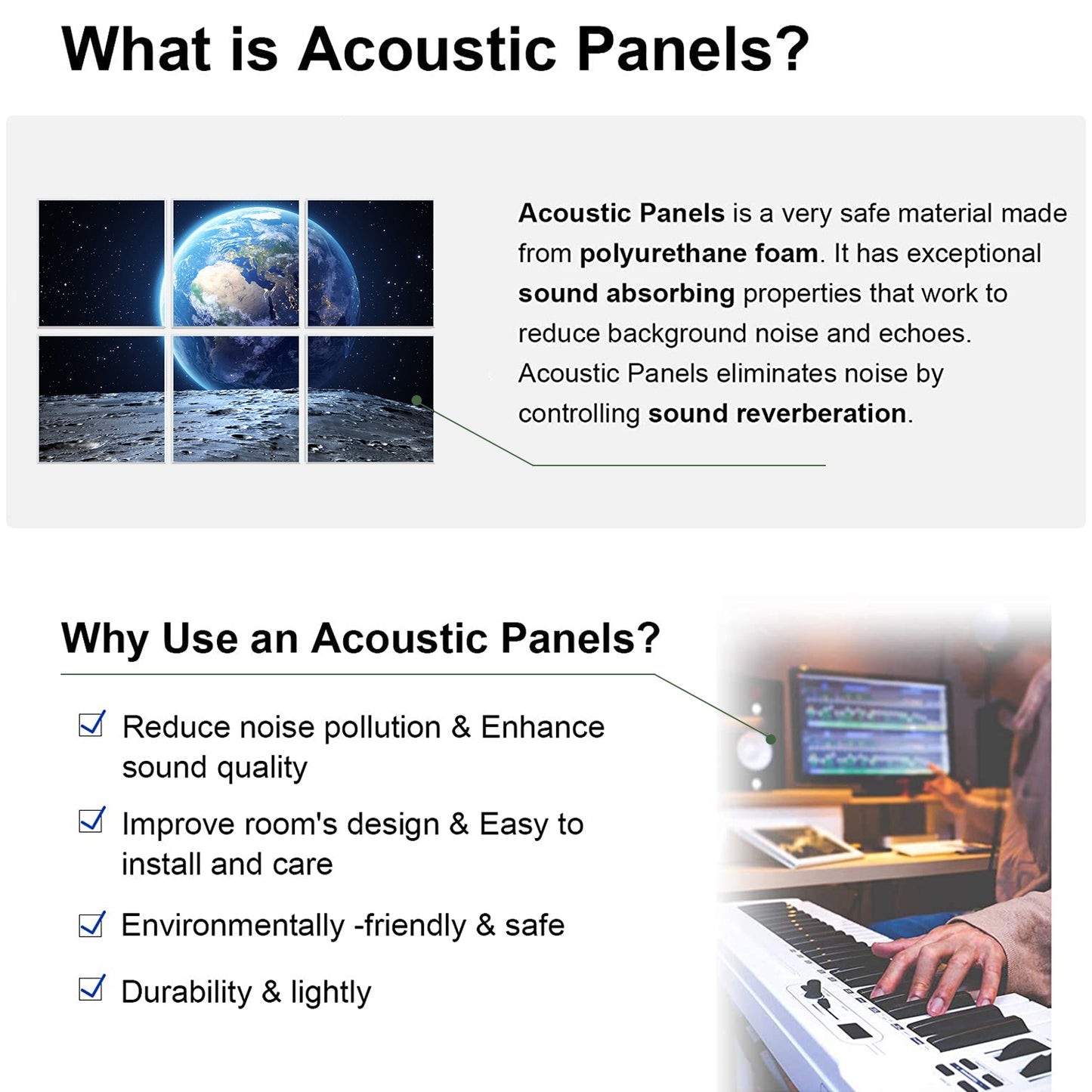 Bubos Art Acoustic Panels 3D Earth