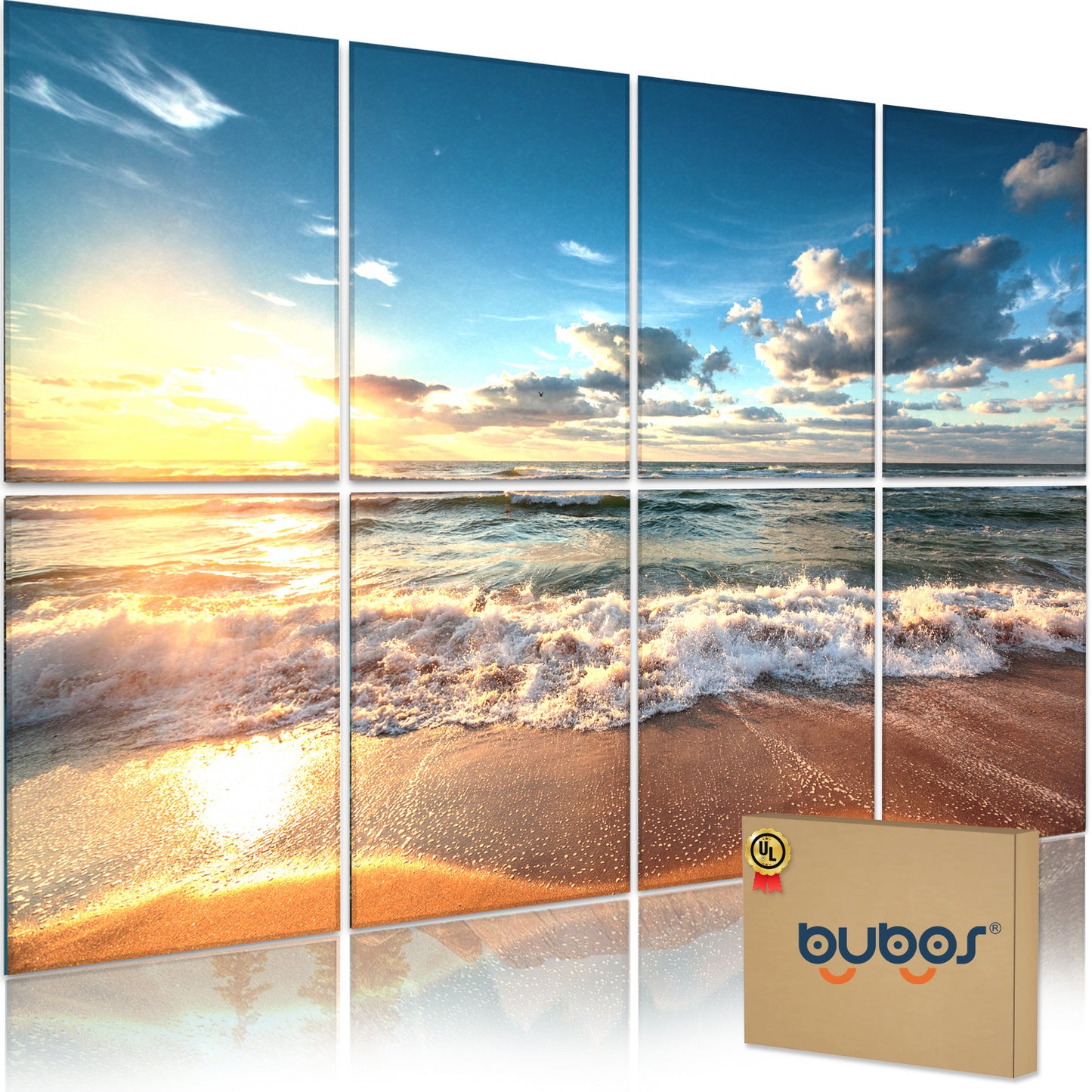 8 Pack Art Acoustic Panels Beach 48x32"