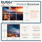 BUBOS 6 Pack Art Acoustic Panels Soundproof Wall Panel,23.6X23.6 Inches,Canyon Fire