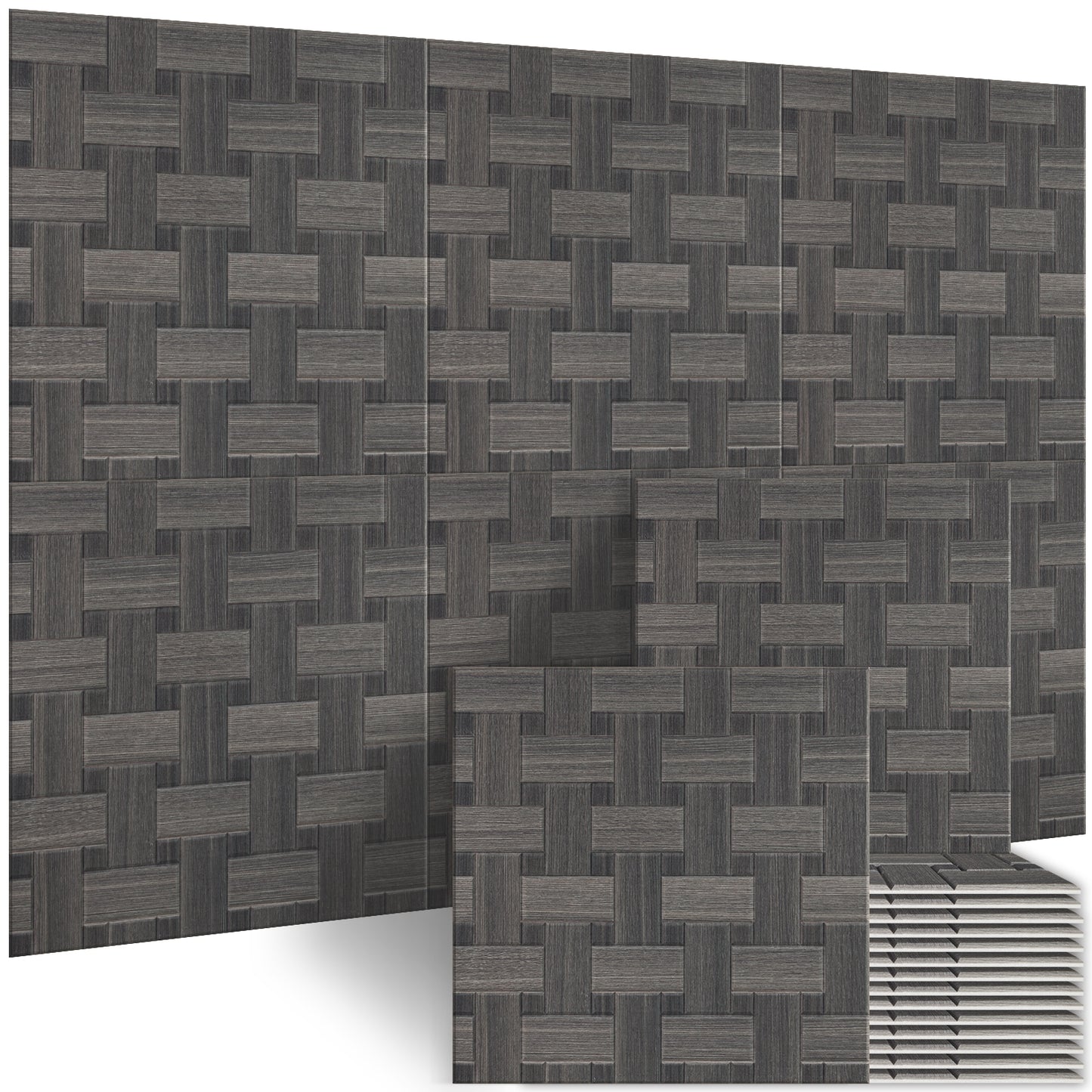 BUBOS 6 Pack Self-Adhesive Acoustic Wall Panels 70.8*47.2"