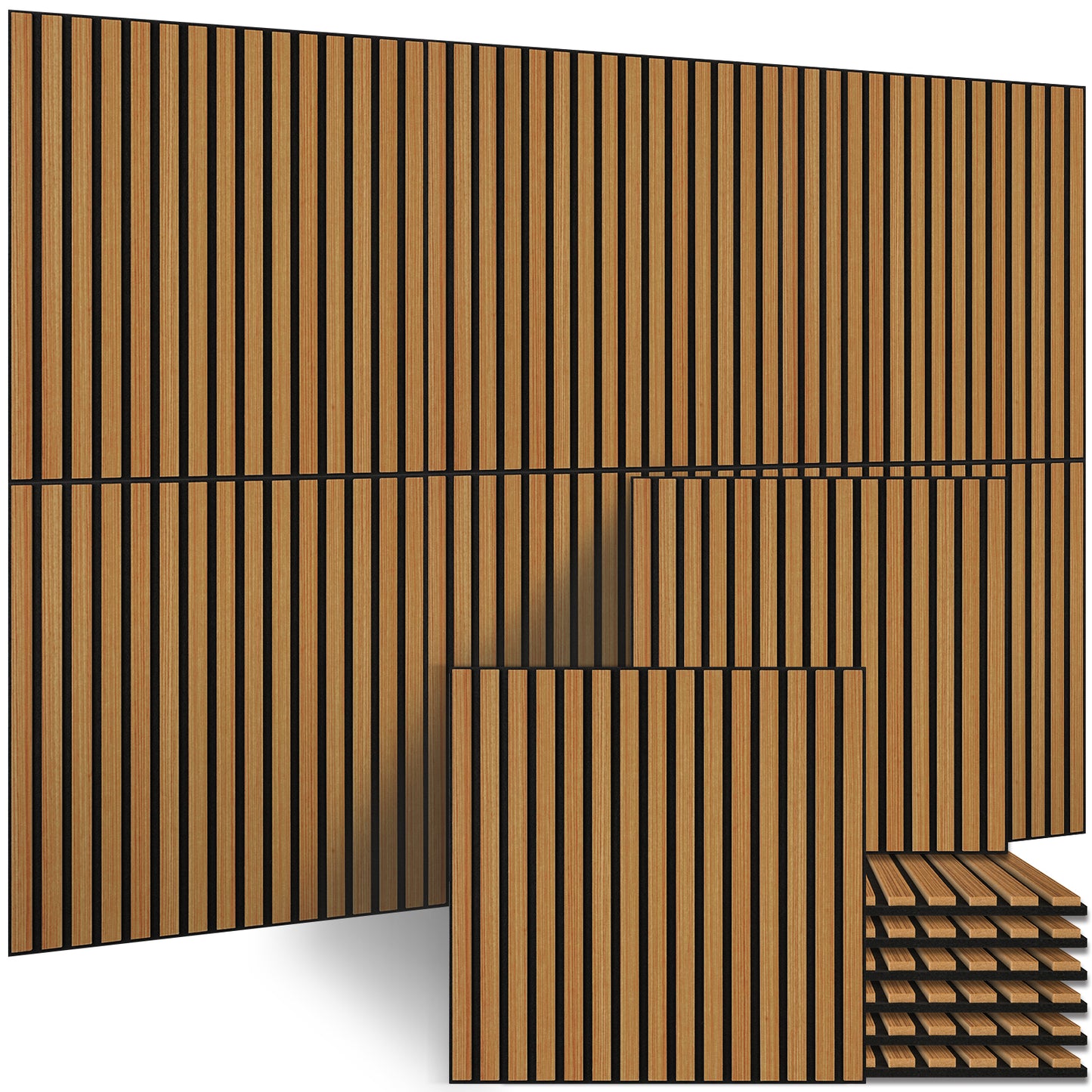 BUBOS Large Acoustic Panels, 6-Pack 23.6"×23.6" Soundproof Wall Panels