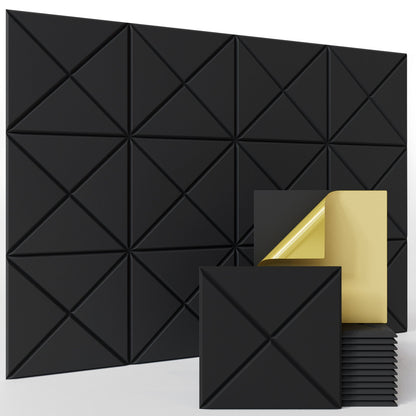 Bubos Square Acoustic Art Panels Self-adhesive Black