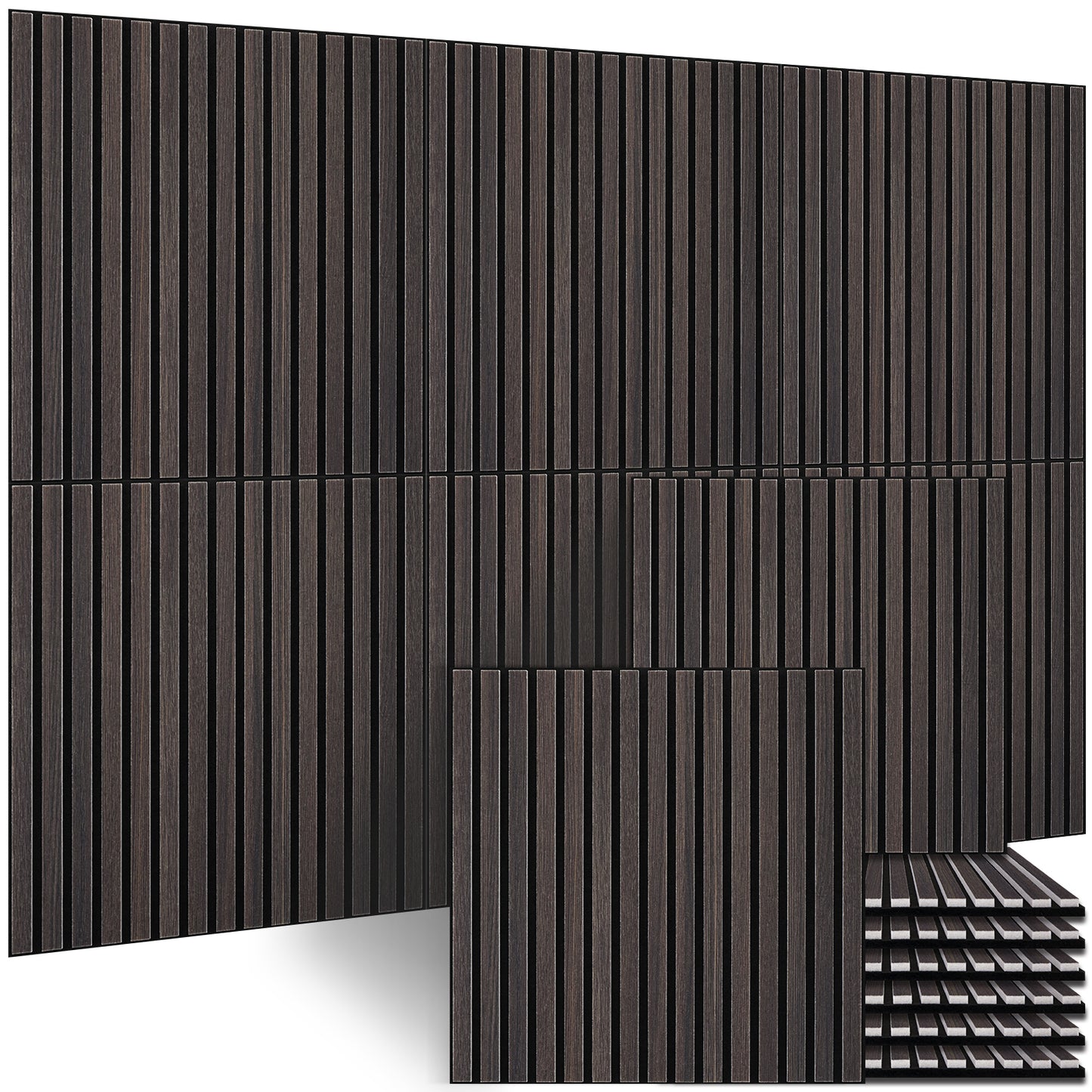 BUBOS Large Acoustic Panels, 6-Pack 23.6"×23.6" Soundproof Wall Panels