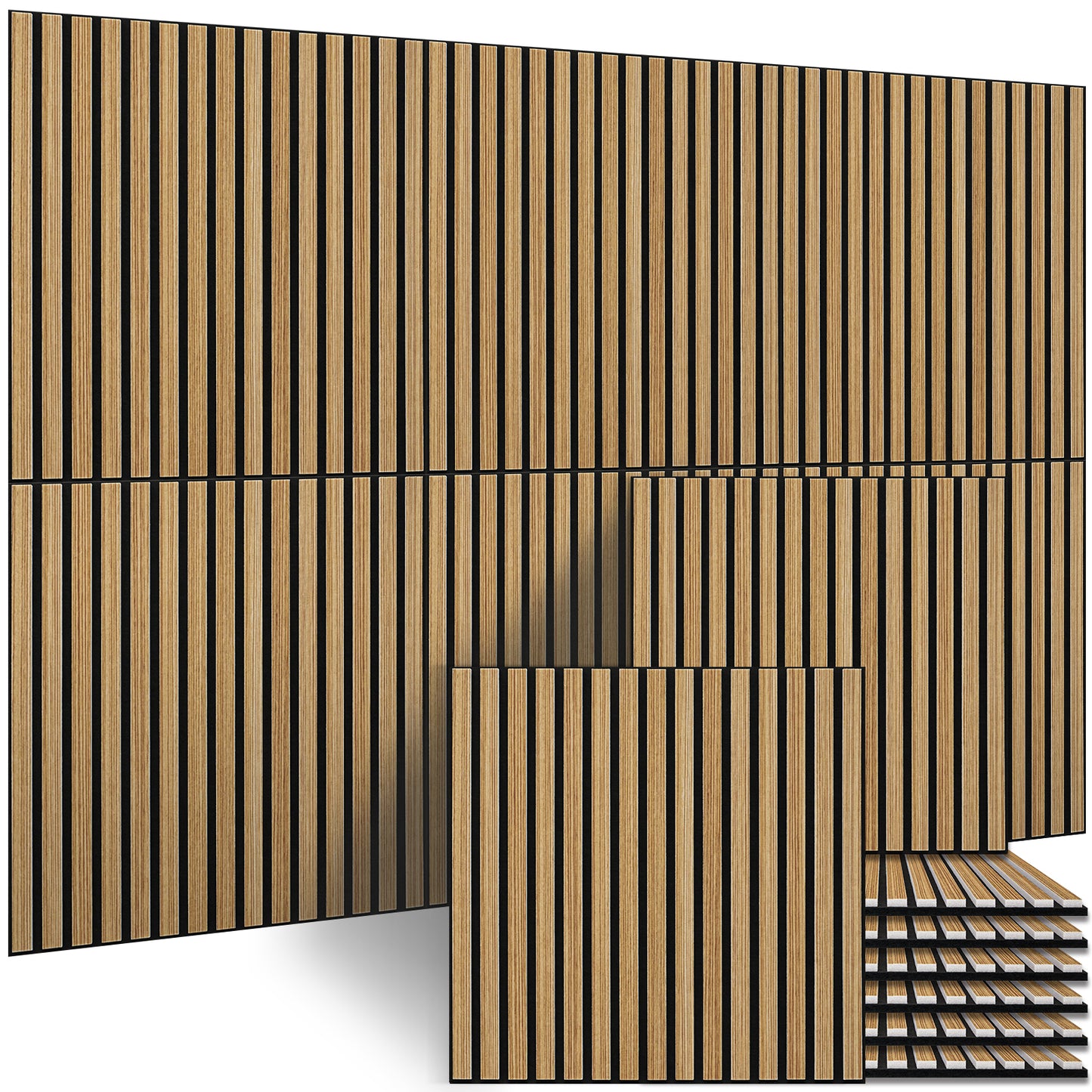 BUBOS Large Acoustic Panels, 6-Pack 23.6"×23.6" Soundproof Wall Panels