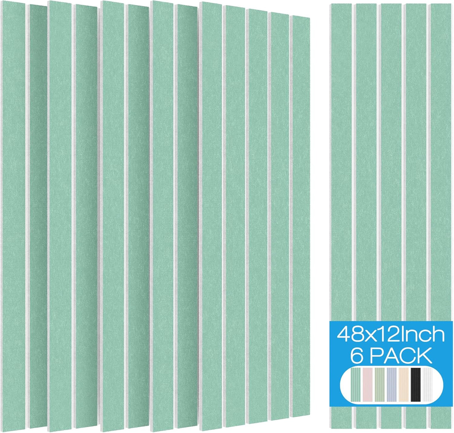 6 Pack Acoustic Polyester Panels 48x12"