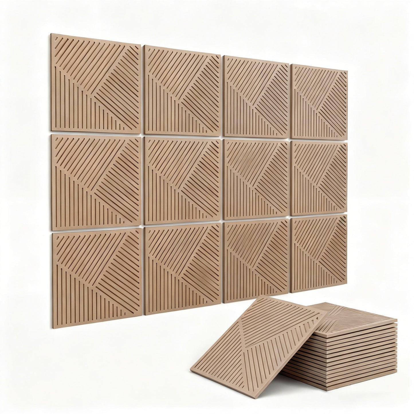 BUBOS 6 Pack Acoustic Panels,23.6" x 23.6" Thickened Sound Absorbing Wall Panels