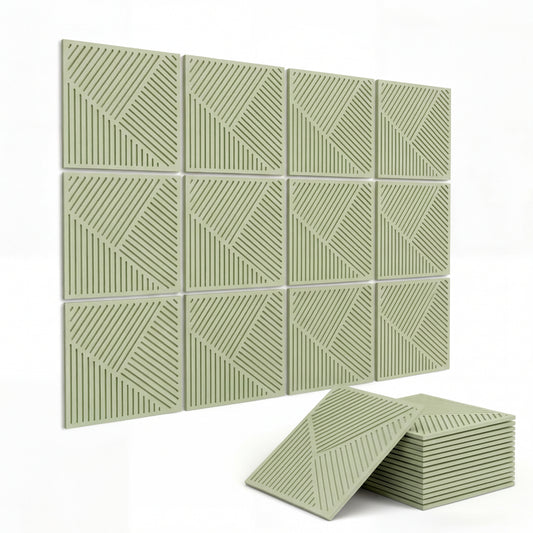 BUBOS 6 Pack Acoustic Panels,23.6" x 23.6" Thickened Sound Absorbing Wall Panels