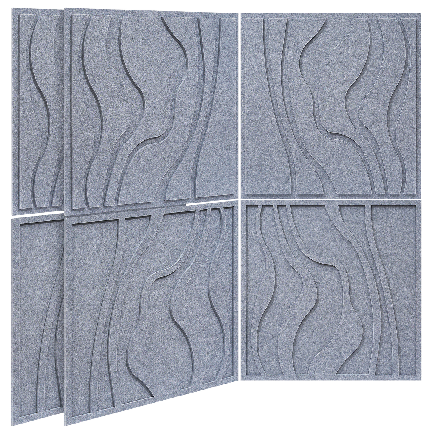 BUBOS 6 Pack Thickened Acoustic Panels,23.6 x 23.6Inches