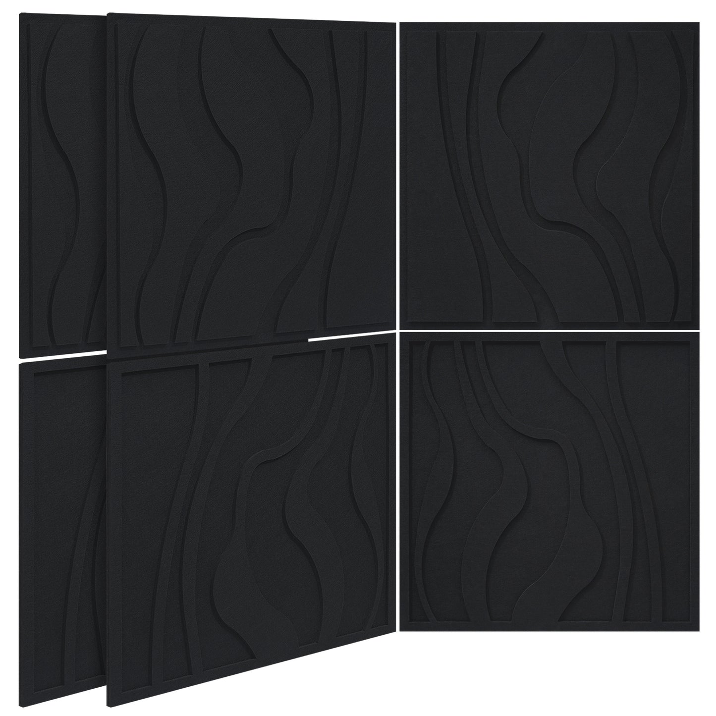 BUBOS 6 Pack Thickened Acoustic Panels,23.6 x 23.6Inches