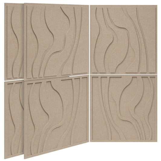 BUBOS 6 Pack Thickened Acoustic Panels,23.6 x 23.6Inches