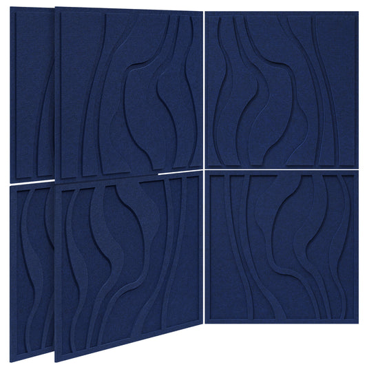BUBOS 6 Pack Thickened Acoustic Panels,23.6 x 23.6Inches