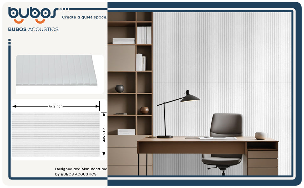 BUBOS 4 Pack Large Acoustic Panels 47.2"x23.6"