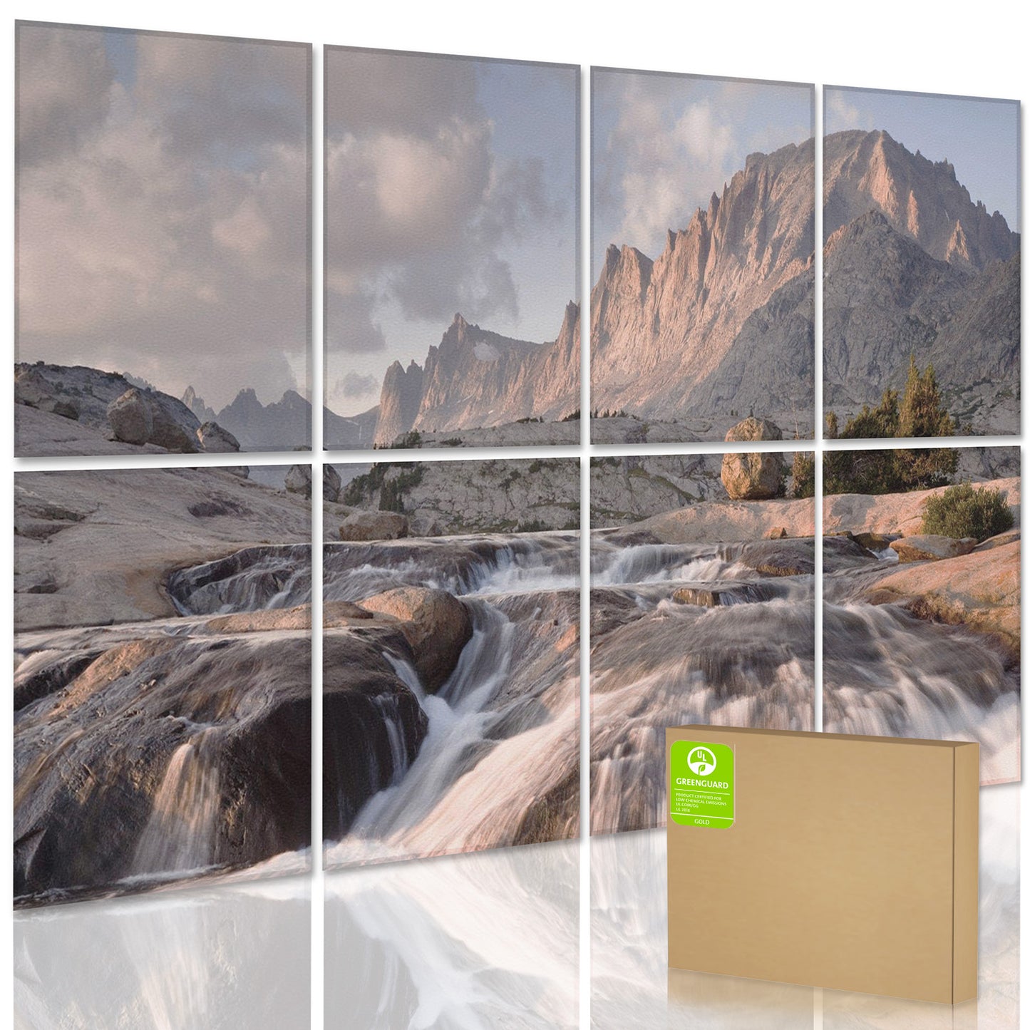 8 pcs Art Acoustic Panels Teton Peak 48x32"